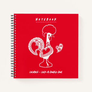 Funny portugiesisches Rooster Moderne Silhouette Notizblock