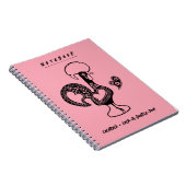 Funny portugiesisches Rooster Moderne Silhouette Notizblock (Rechte Seite)