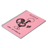 Funny portugiesisches Rooster Moderne Silhouette Notizblock (Linke Seite)