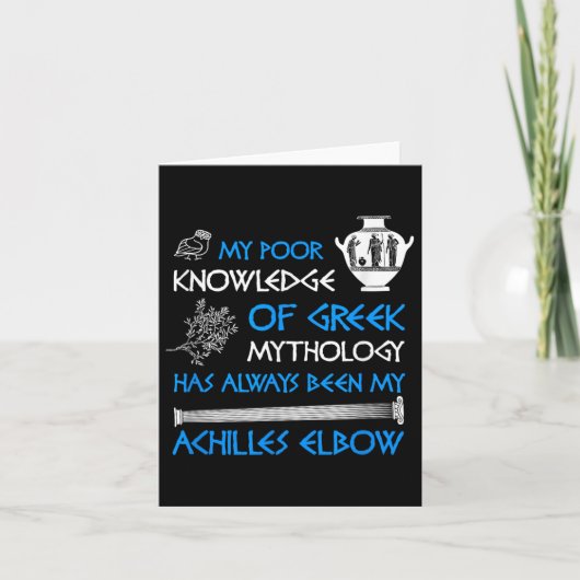 Funny Pose Knowledge Grithology Achilles Karte (Vorderseite)