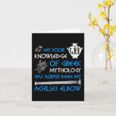 Funny Pose Knowledge Grithology Achilles Karte (Gelbe Blume)