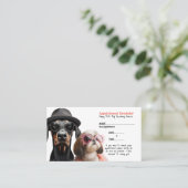 Funny Posh Dog Erinnerung Karte für den Termin (Stehend Vorderseite)