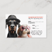 Funny Posh Dog Erinnerung Karte für den Termin (Vorderseite)