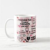 Funny Positive Affirmative NICU Nurse Tasse (Links)