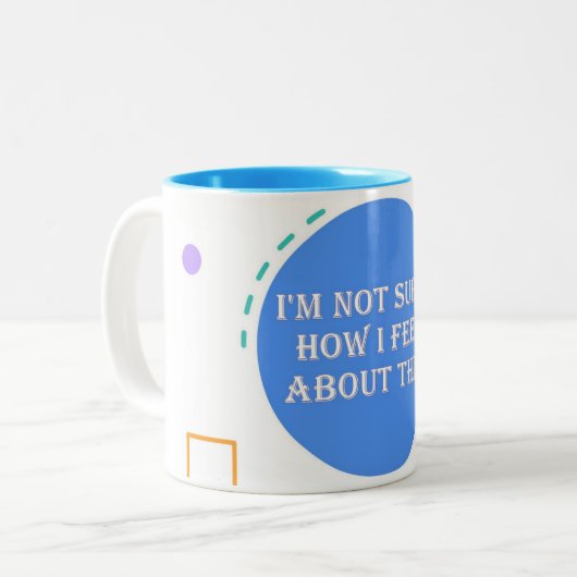 Funny Positive Kaffee-Tasse Zweifarbige Tasse (Vorderseite Links)