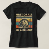 Funny Possum Retro Forest; “I’m a Delight” Summer T-Shirt (Design vorne)