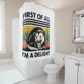 Funny Possum Zitat - Zunächst einmal bin ich ein G Duschvorhang (Beispiel)