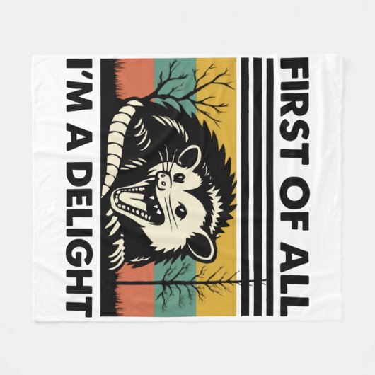 Funny Possum Zitat - Zunächst einmal bin ich ein G Fleecedecke (Vorderseite (Horizontal))