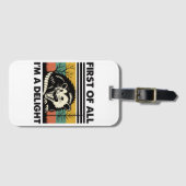 Funny Possum Zitat - Zunächst einmal bin ich ein G Gepäckanhänger (Vorderseite (Horizontal))