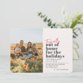 Funny Post Covid endlich aus Zuhause Foto Holida Feiertagskarte (Stehend Vorderseite)