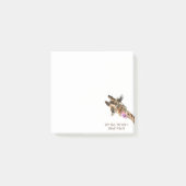 Funny Post-it® Notes Happy Giraffe - Custom Text Post-it Klebezettel (Vorderseite)