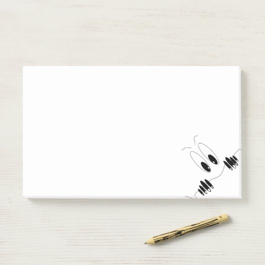 Funny Post it Notes mit Neugier Augen Post-it Klebezettel (Auf Schreibtisch)