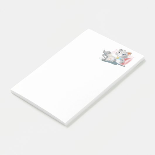 Funny Post it Notes with Baby Cat Post-it Klebezettel (angewinkelt)