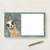 Funny Post it Notes with Curious Baby Llama Post-it Klebezettel (Auf Schreibtisch)