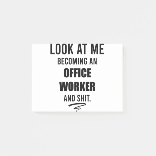 Funny Post T - Shirt Office Party Post-it Klebezettel (Vorderseite)