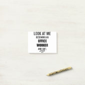 Funny Post T - Shirt Office Party Post-it Klebezettel (Auf Schreibtisch)