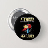 Funny Postal Fitness Postman Button (Vorne & Hinten)