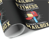 Funny Postal Fitness Postman Geschenkpapier (Rolleneckpunkt)