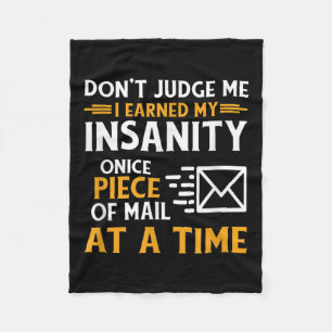 Funny Postal Mail Carrier Kurier Quote Fleecedecke