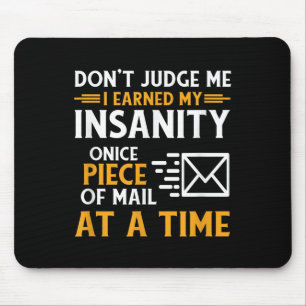 Funny Postal Mail Carrier Kurier Quote Mousepad
