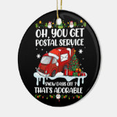 Funny Postal Worker Christmas Joke Mailman Sie bek Keramik Ornament (Links)