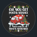 Funny Postal Worker Christmas Joke Mailman Sie bek Runder Aufkleber<br><div class="desc">Postdienst tee Postal Workers tee. Diese phantastische Postarbeiterkleidung ist für Postbote, Briefträger, Postbote, Servicekräfte oder alle, die ihren Postfachdienst an der Post, Postarbeitertagstee Lieben. Funny Post Shirt Mitarbeiter, ja ich bin Ihr Mailman Nein, ich weiß nicht wo Ihr Karo ist. Sind Sie einer der Coolen Postdienstleister oder Post Office-Mitarbeiter? Dann...</div>