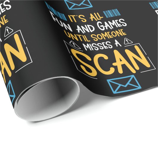 Funny Postal Worker Mailman Geschenkpapier (Rolleneckpunkt)