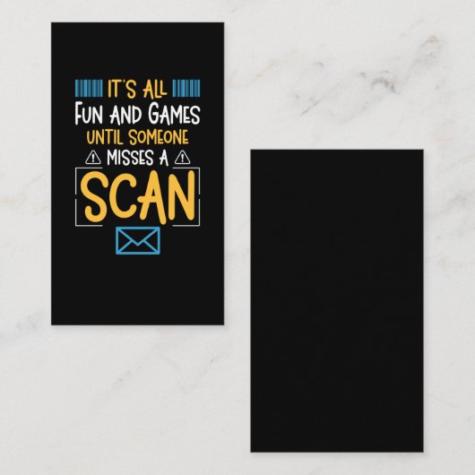 Funny Postal Worker Mailman Visitenkarte (Vorne/Hinten)