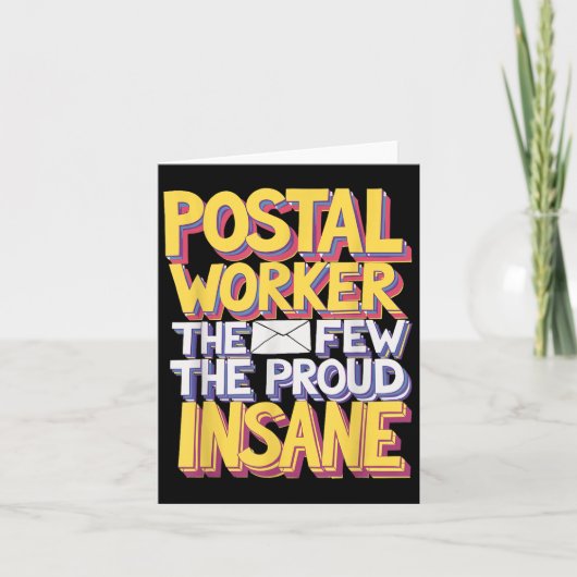 Funny Postal Worker Quote Meme Design Karte (Vorderseite)