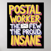 Funny Postal Worker Quote Meme Design Poster (Vorne)