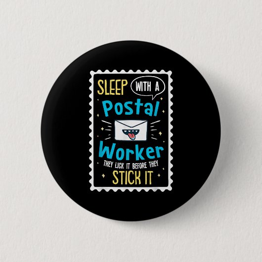 Funny Postal Worker Sprichwort - Mailman Postman P Button (Vorderseite)