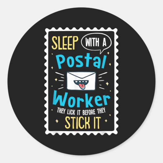 Funny Postal Worker Sprichwort - Mailman Postman P Runder Aufkleber (Vorderseite)