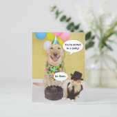 Funny Postcard Einladung (Stehend Vorderseite)