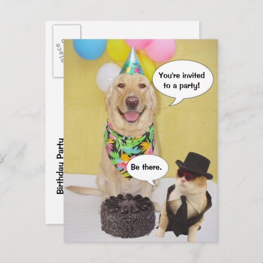 Funny Postcard Einladung (Vorne/Hinten)