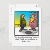 Funny Postcard Groundhog Day Postkarte (Vorne/Hinten)
