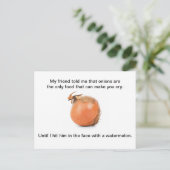 Funny Postcard - "Mein Freund hat mir das Zeug ges Postkarte (Stehend Vorderseite)