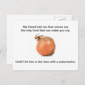 Funny Postcard - "Mein Freund hat mir das Zeug ges Postkarte (Vorne/Hinten)