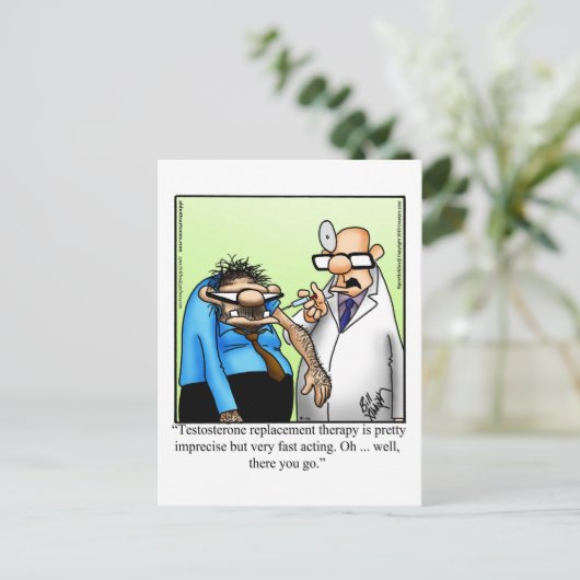 Funny Postcard nur weil Postkarte (Stehend Vorderseite)