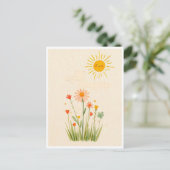 Funny postcard. Summer day Postkarte (Stehend Vorderseite)