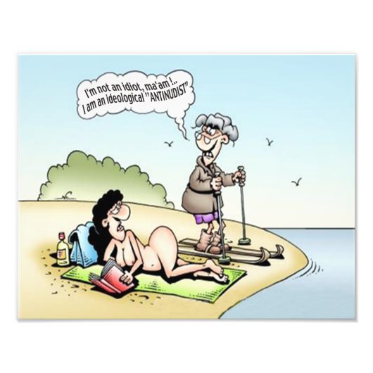 Funny Poster "Antinudist" (Vorne)