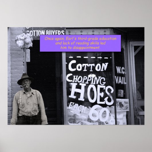 Funny Poster - Cotton Chopping Houses (Vorne)