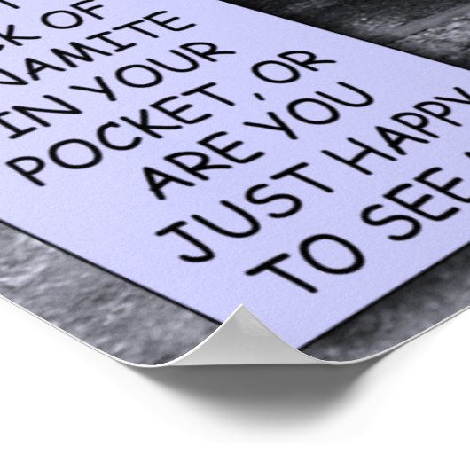 Funny Poster - Dynamit? (Ecke)