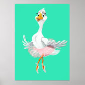 Funny Poster mit Ballerina Duck - Malerei (Vorne)