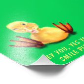 Funny Poster mit Happy Duck Smile - Benutzerdefini (Ecke)