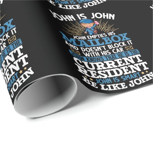 Funny Postman Mailman Postal Worker Geschenkpapier (Rolleneckpunkt)