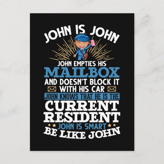 Funny Postman Mailman Postal Worker Postkarte (Vorderseite)