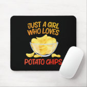 Funny Potato Chips Design for Women Girls Kinder B Mousepad (Mit Mouse)