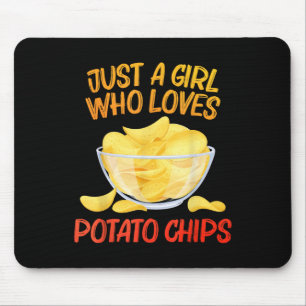 Funny Potato Chips Design for Women Girls Kinder B Mousepad