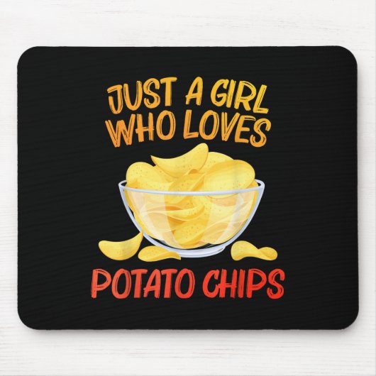 Funny Potato Chips Design for Women Girls Kinder B Mousepad (Vorne)