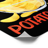 Funny Potato Chips Design for Women Girls Kinder B Poster (Ecke)